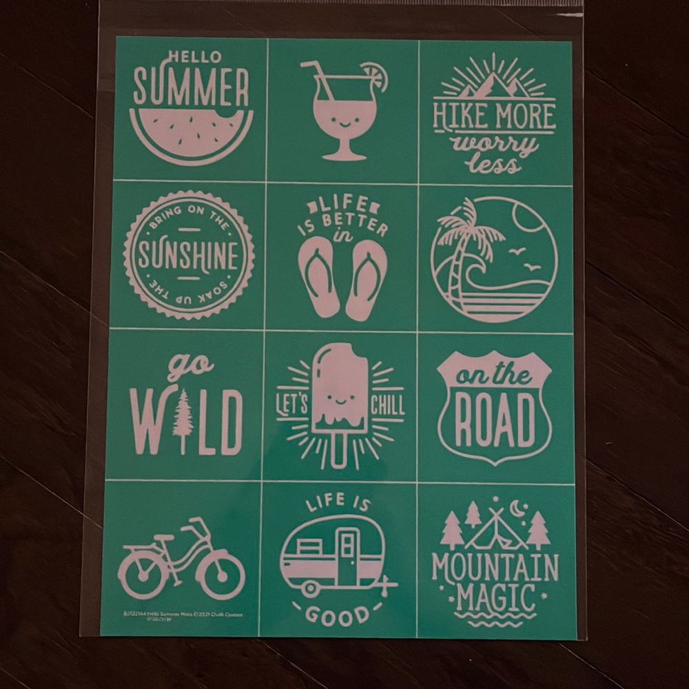 Brand New Chalk Couture Hello Summer Minis Transfer